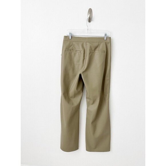 NWT Hudson High-Rise Rosie Faux Leather Trousers 27 Pants Tan $265 Chinchilla - Picture 7 of 11